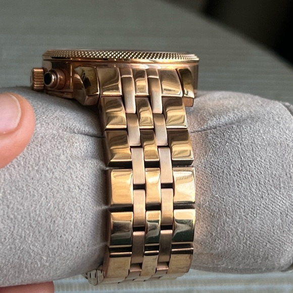 Michael Kors Pink and Gold Chronograph Watch - Picture 3 of 13